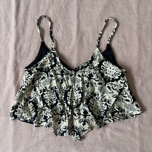 Black and Cream Women's Bralette
